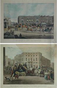 The Elephant And Castle On The Brighton Road by James Pollard