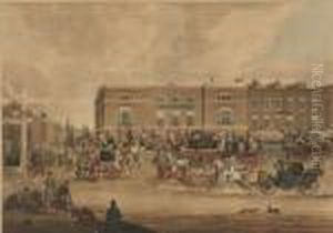 The Elephant And Castle On The Brighton Road by James Pollard