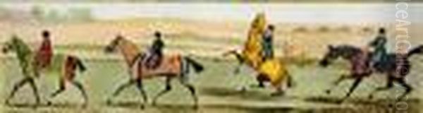 Horseracing Scenes: Starting, Running, Coming In, And Winning - view 1