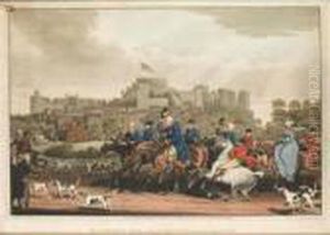 King George Iii Returning From The Hunt With Windsor Castle Beyond King George Iii Returning From The Hunt With Windsor Castle Beyond