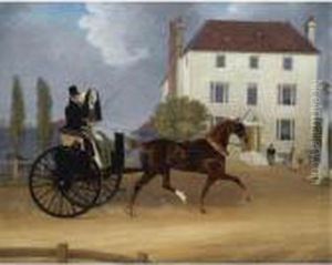 A Carriage Passing The Eagle Pub At Snaresbrook by James Pollard