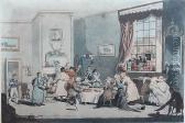 A Coloured Engravingtitled, 'stage Coach Passengers At Breakfast' - view 1