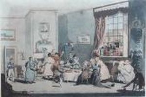 A Coloured Engravingtitled, 'stage Coach Passengers At Breakfast' by James Pollard