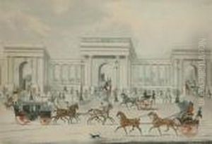 The Grand Entrance To Hyde Park by James Pollard