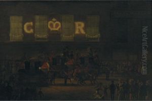 The Royal Mails At The Angel Islington On The Night Of 

 His Majesty's Birthday by James Pollard