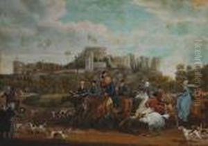King George Iii Returning From 
The Hunt With Windsor Castle Beyond; King George Iii Hunting In Windsor 
Forest (a Pair)