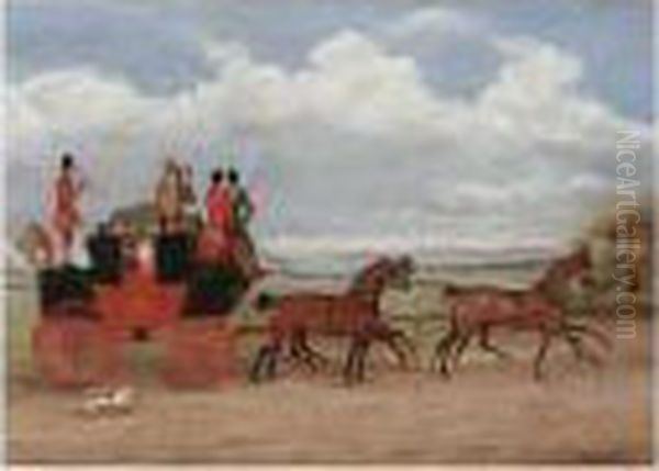 Stagecoach Before A Landscape - view 1