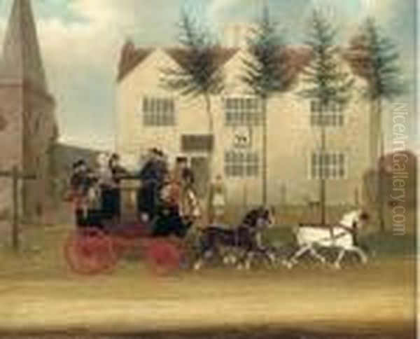 The Guildford To London Coach Passing Before An Inn - view 1
