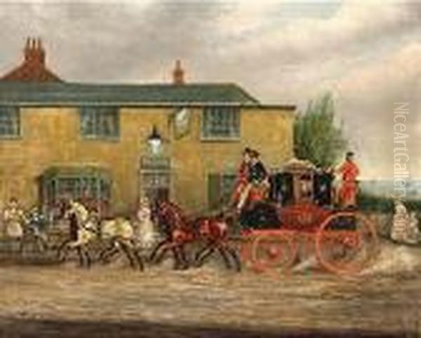 London To Dover Coach Outside An Inn - view 1