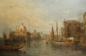 Santa Maria Della Salute From The Grand Canal,venice by Alfred Pollentine
