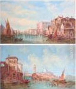 Grand Canal, Venice, Together With Another Similar, A Pair