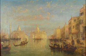 Gondolas On A Venetian Canal