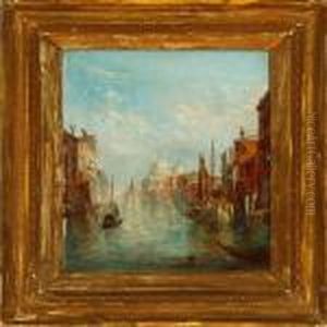 Two Canal Sceneriesfrom Venezia With Santa Maria Della Salute thumbnail