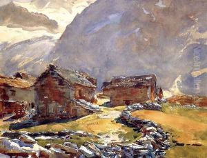 Simplon Pass: Chalets by John Singer Sargent