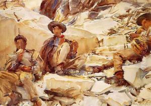 Carrara: Workmen by John Singer Sargent