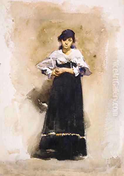 Young Woman with a Black Skirt Early 1880s - view 1