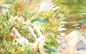 Tommies Bathing 1918 1 by John Singer Sargent