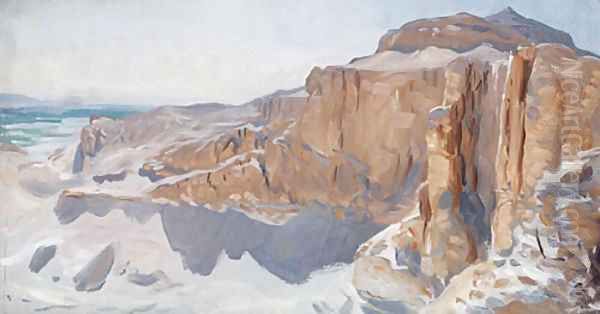 Cliffs at Deir el Bahri Egypt - view 1