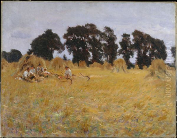 Reapers Resting in a Wheat Field 1885 - view 1