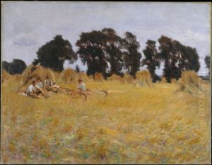 Reapers Resting in a Wheat Field 1885 by John Singer Sargent