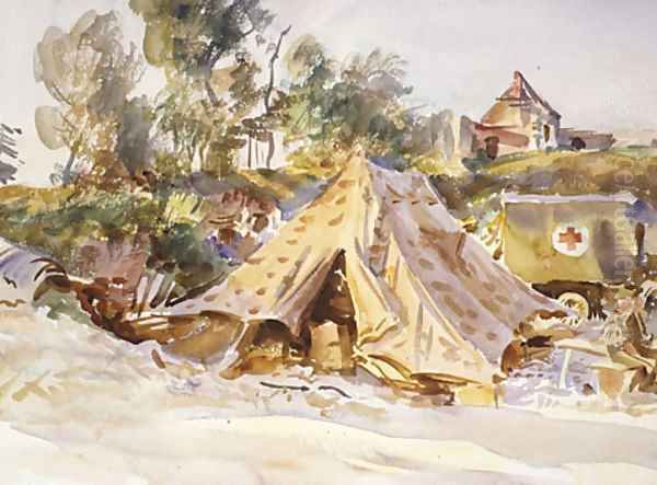 Camp with Ambulance 1918 - view 1