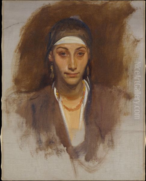 Egyptian Woman with Earrings - view 1