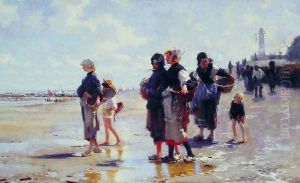 Oyster Gatherers Of Cancale by John Singer Sargent