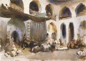 Market Place 1890s by John Singer Sargent