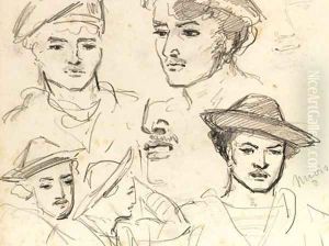 Figure Studies A double-sided work by John Singer Sargent
