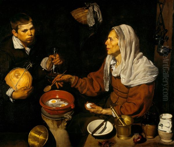 Old Woman Frying Eggs 1618 - view 1