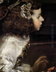 Las Meninas (detail-4) 1656-57 by Diego Rodriguez de Silva y Velazquez