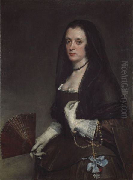 Lady With A Fan - view 1