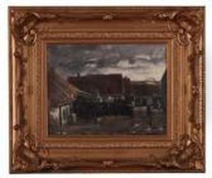 Landsbylandskap by Edward Antoon Portielje