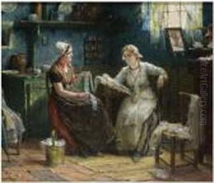 The Lace Makers by Edward Antoon Portielje