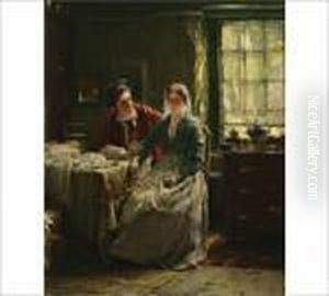 An Interior Scene by Edward Antoon Portielje