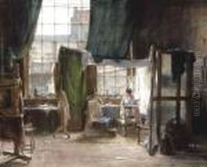 Zeeuwse Vrouw In Mijn Atelier (ca. 1895) by Edward Antoon Portielje