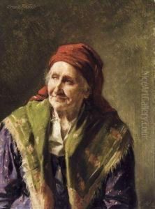 Femme Au Chale Rouge