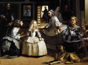Las Meninas (detail-1) 1656-57 by Diego Rodriguez de Silva y Velazquez