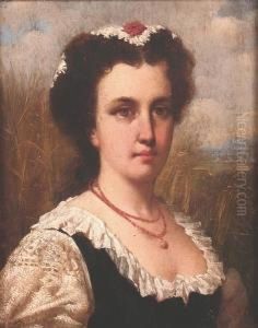 Portrait Of A Girl In A Field Of Corn