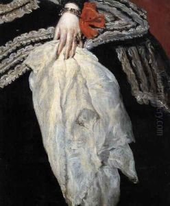 Queen Dona Mariana of Austria (detail) 1652-53 by Diego Rodriguez de Silva y Velazquez