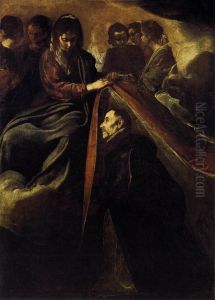 St Ildefonso Receiving the Chasuble from the Virgin c. 1620