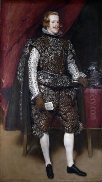 Philip IV in Brown and Silver 1631-32 by Diego Rodriguez de Silva y Velazquez