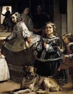 Las Meninas (detail-6) 1656-57 by Diego Rodriguez de Silva y Velazquez