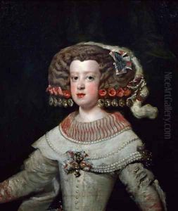 Portrait of the Infanta Maria Teresa by Diego Rodriguez de Silva y Velazquez