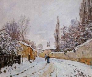 Road under Snow, near Louveciennes, 1876 by Alfred Sisley