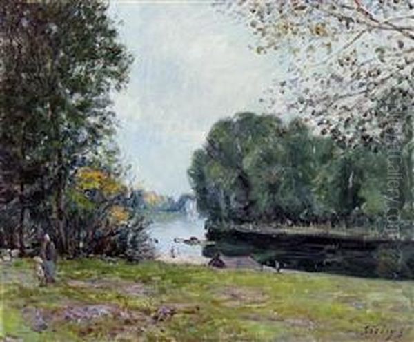 A Turn of the River Loing, Summer - view 1
