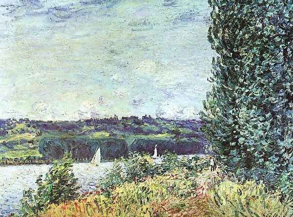 Banks of the Seine, Wind Blowing - view 1