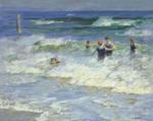 Playing In The Surf by Edward Henry Potthast