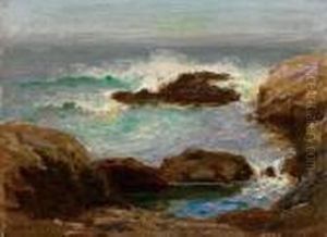 Waves Along A Rocky Coast by Edward Henry Potthast