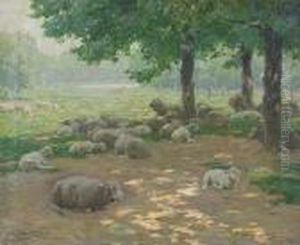 Sheep In Pasture by Edward Henry Potthast